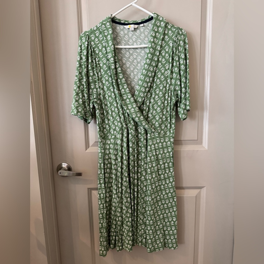Boden Green Patterned Dress